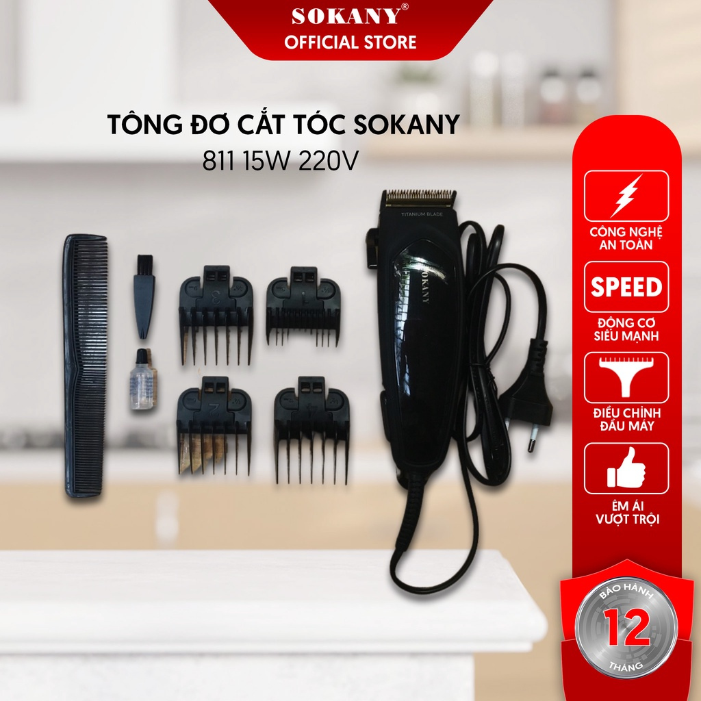 Tông đơ cắt tóc sokany 811