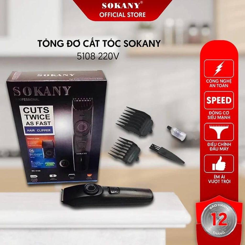 Tông đơ cắt tóc sokany 5108