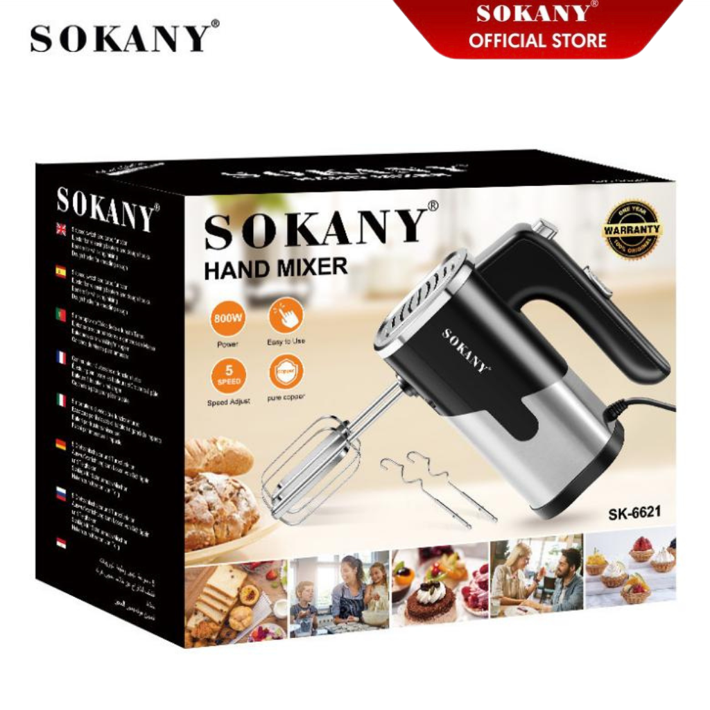 Máy đánh trứng cầm tay SOKANY 800W SK-6621