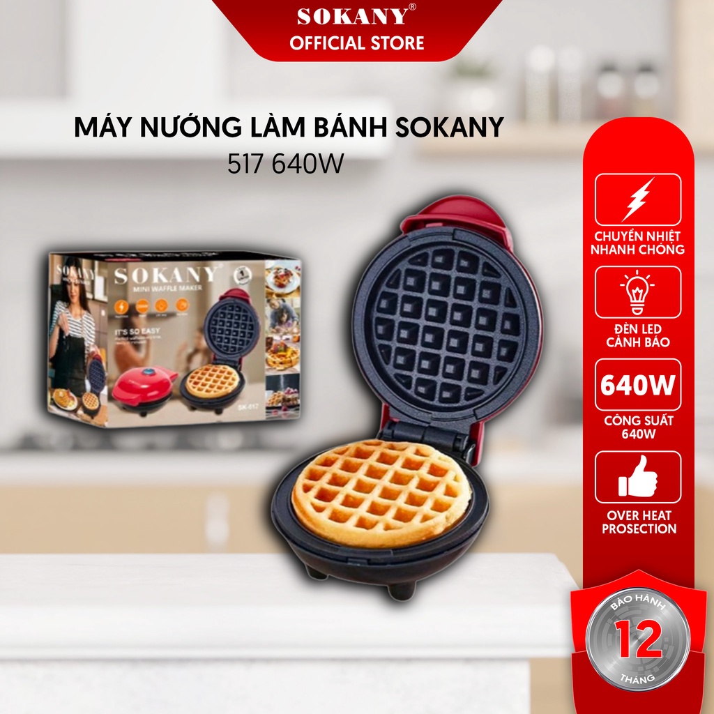 Máy nướng bánh Sokany 517