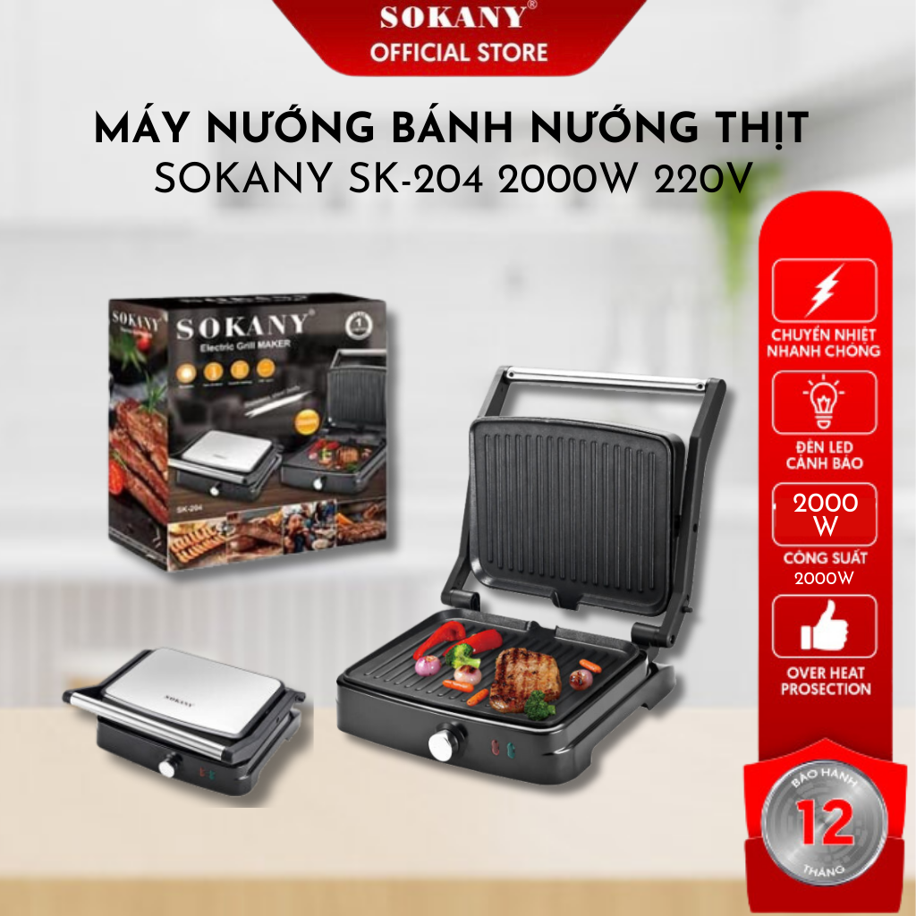 Máy nương bánh sokany SK-204