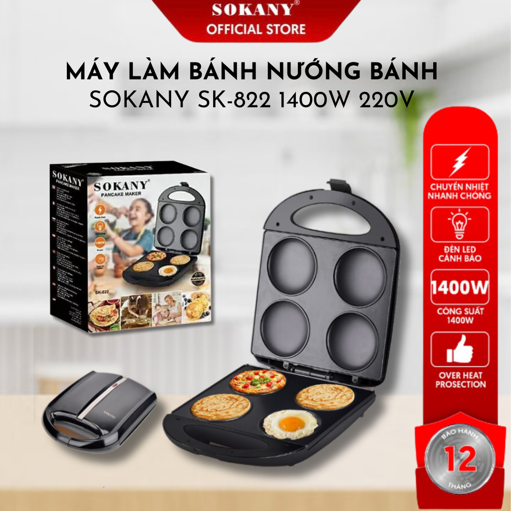 Máy nướng bánh SOKANY SK-822