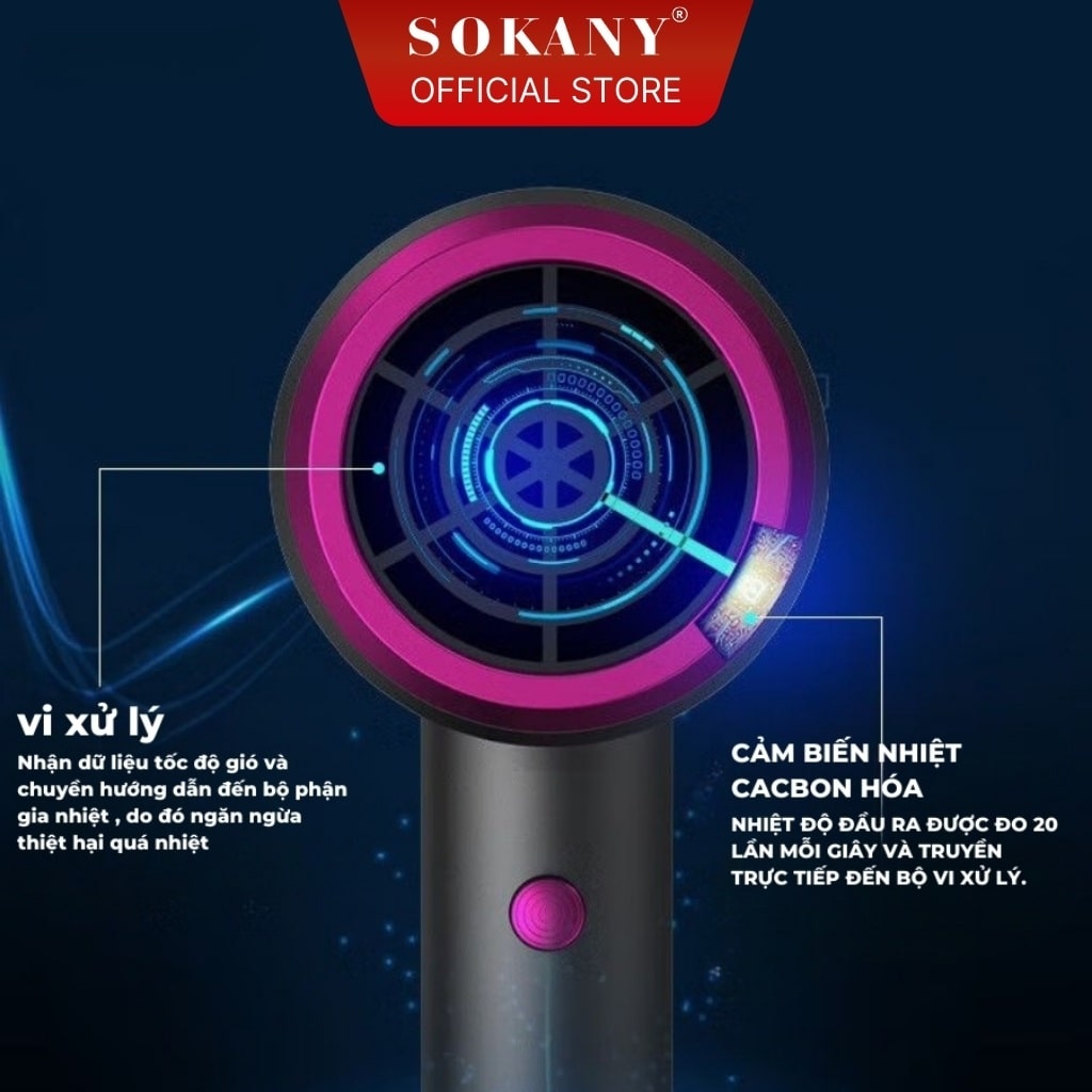 Máy sấy tóc nóng lạnh Sokany 14067 Máy sấy tóc nóng lạnh Sokany 14067