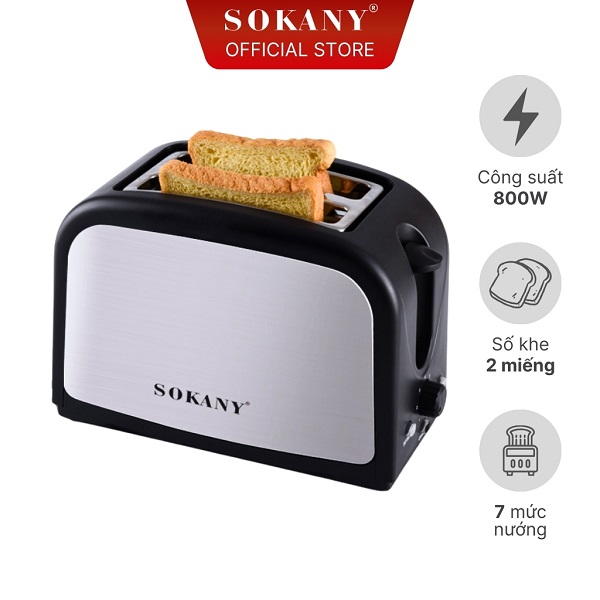 Máy nướng bánh mì sandwich Sokany SKN-11318 800W