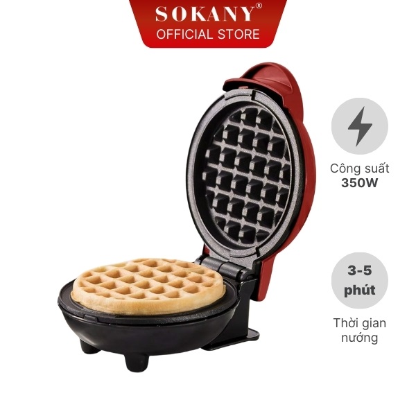 khuôn làm bánh dash waffle mini Sokany SKN-14009