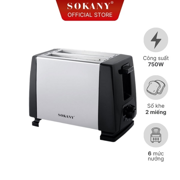 Máy nướng bánh mì 2 ngăn Sokany HJT-016S