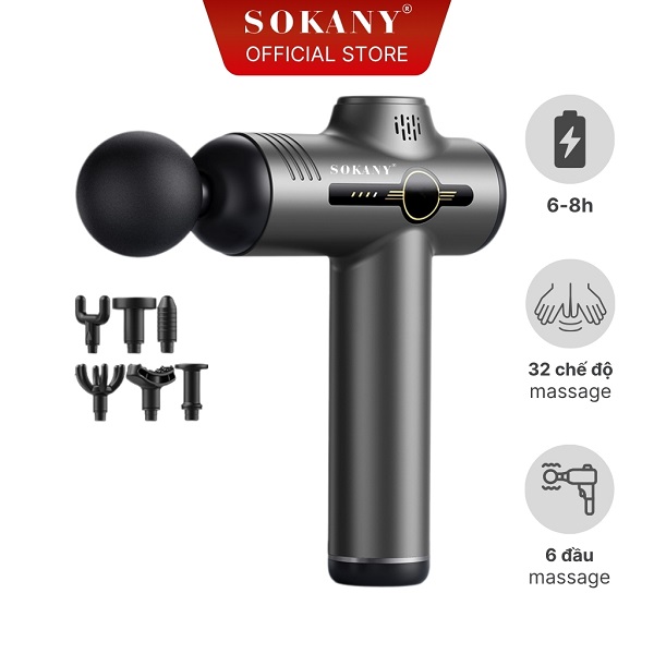 Súng massage cầm tay Sokany 6 đầu massage SKN-14019