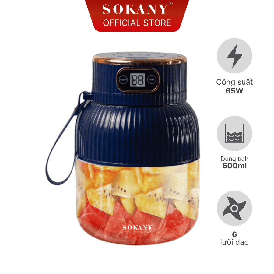 Máy xay sinh tố mini 600ml Sokany SKN-012