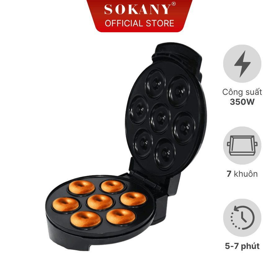 Máy làm bánh Donut 7 cái Sokany SKN-005