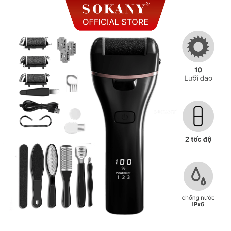 Máy chà gót chân 10 món Sokany SKN-035