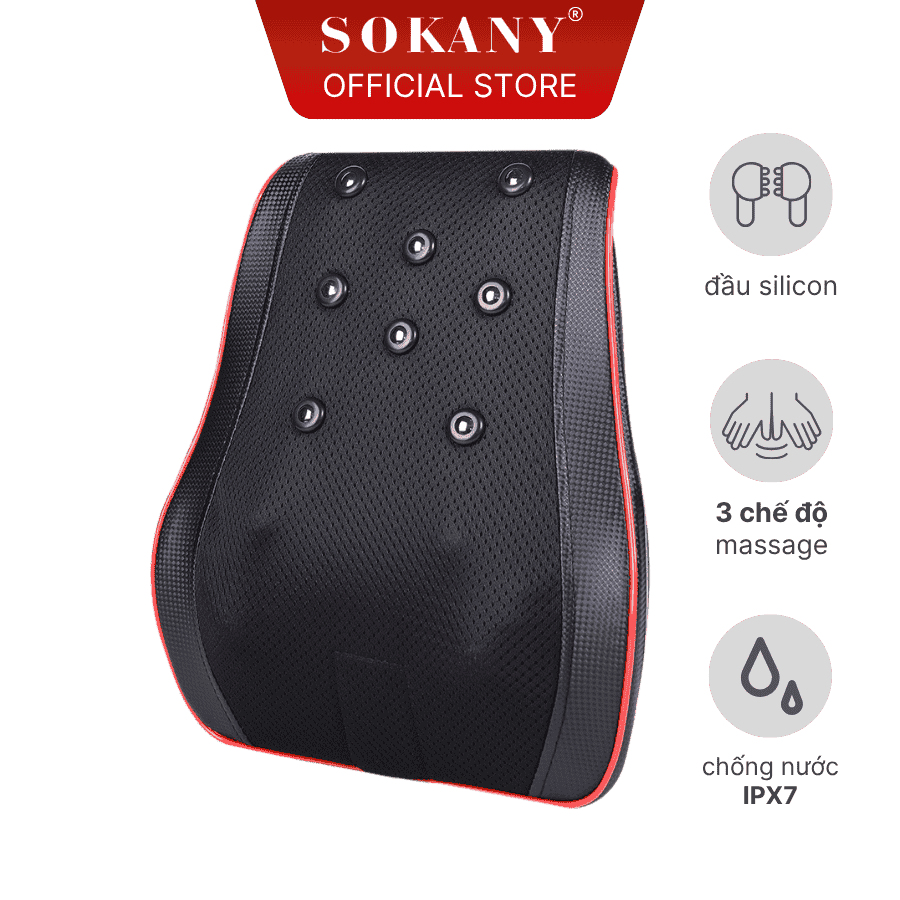 Gối massage cổ vai gáy hồng ngoại Sokany SKN-039