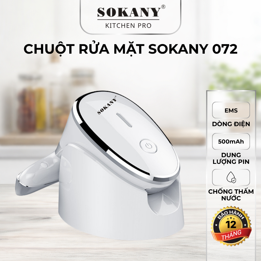 Chuột rửa mặt Sokany 072 máy rửa mặt 4 trong 1 nâng cơ trẻ hóa da đi tinh chất máy massage rửa mặt