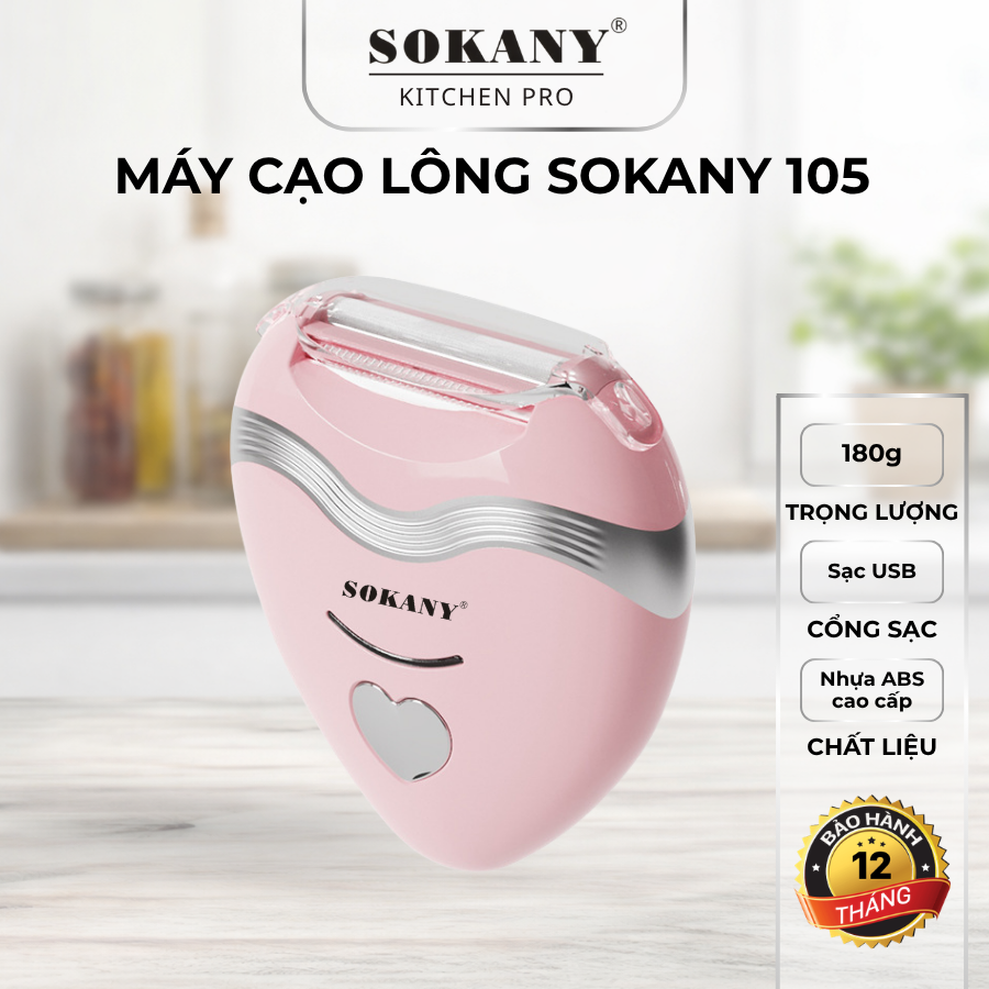 Máy cạo lông đa năng SOKANY 105 máy tẩy lông mini dành cho nữ không gây kích ứng da