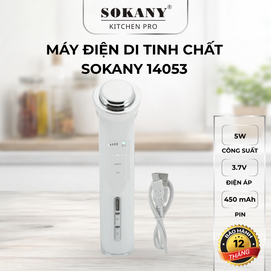 Máy điện di tinh chất sokany 14053 máy massage mặt đẩy tinh chất giúp da hấp thụ hiểu quả