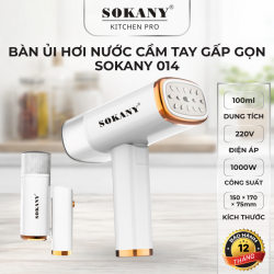 Bàn ủi hơi nước cầm tay Sokany 014 bàn ủi cầm tay gấp gọn 1000W hiệu năng cao