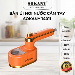 Bàn ủi hơi nước cầm tay mini Sokany 14011 bàn là hơi nước xoay 360 độ 2 mức nhiệt ủi phẳng nhanh
