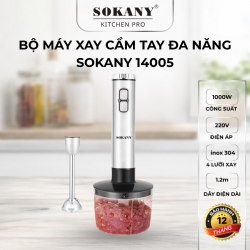 Bộ Máy Xay Cầm Tay Đa Năng 1000W 3 Trong 1 SOKANY SKN-14005 Thiết Kế Sang Trọng Dễ Dàng Vệ Sinh