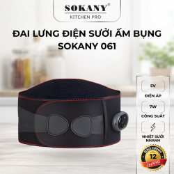 Đai massage chườm ấm bụng Sokany 061 đai chườm bụng sưởi ấm đai thắt lưng điện giữ ấm thư giãn