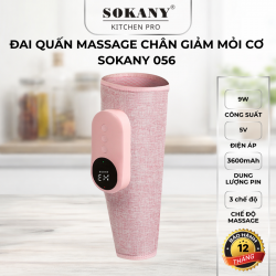 Đai quấn massage chân Sokany 056 giảm mỏi cơ máy massage bắp chân chườm nóng hồng ngoại