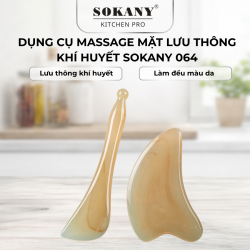 Dụng cụ massage mặt bằng sừng tự nhiên lược tâm cạo gió nâng cơ giảm nếp nhăn trẻ hóa da Sokany 064