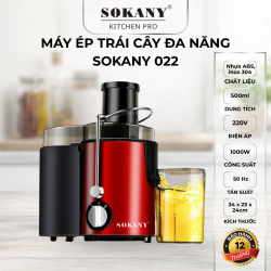 Máy ép trái cây nguyên hạt siêu mạnh 500ML máy ép trái cây Sokany 022 1000W