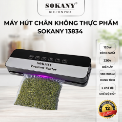 Máy hút chân không đóng gói thực phẩm Sokany 13834 120w máy hút chân không hàn miệng túi khử uv