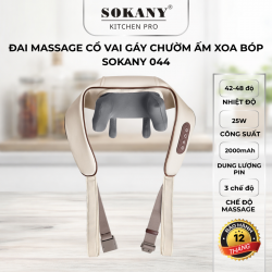 Máy massage cổ vai gáy 8d chườm ấm Sokany 044 máy massage trị liệu đau mỏi vai gáy