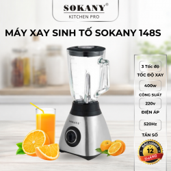 Máy Xay Sinh Tố SOKANY SK-148S 400W 220V 2 Cối Xay Tiện Lợi Bảo Hành 1 Tháng