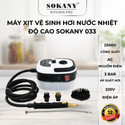 Máy xịt vệ sinh hơi nước nóng Sokany 033 máy rửa khoang động cơ ô tô hơi nước cao áp 2500W