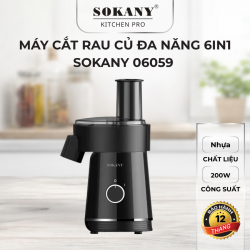 Máy cắt rau củ đa năng 6in1 Sokany SK-06059 máy cắt thực phẩm 6 lưỡi 200W