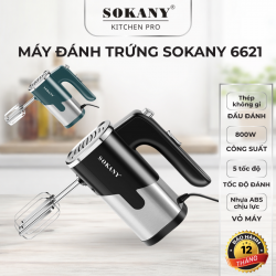 Máy đánh trứng Sokany 6621 máy đánh trứng cầm tay đa năng 800W