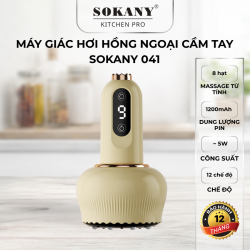 Máy giác hơi hồng ngoại cầm tay 8 bi máy massage giác hơi cạo gió Sokany 041 tăng tuần hoàn máu