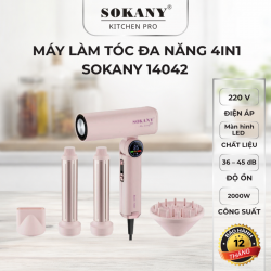 Máy làm tóc đa năng 4in1 Sokany SK-14042 máy làm tóc đa chức năng 2000W màn hình LED cao cấp