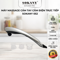 Máy massage cầm tay 3 đầu hồng ngoại Sokany 052 máy đấm lưng massage giảm đau vai cổ lưng