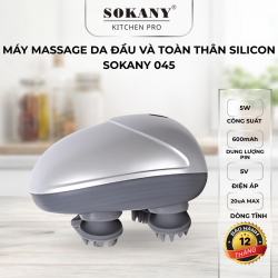 Máy massage đầu cầm tay mini hồng ngoại máy massage da đầu thư giãn tăng lưu thông máu Sokany 045