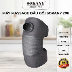 Máy massage đầu gối chườm nóng giảm đau máy massage khớp gối khủy tay đa năng Sokany 208 cao cấp