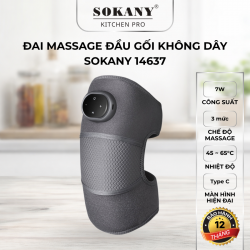 Máy massage đầu gối Sokany 14637 đai quấn đầu gối mát xa rung nhiệt hồng ngoại