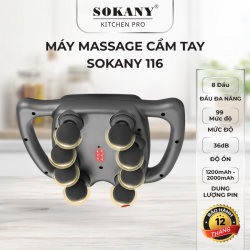 Máy massage toàn thân cầm tay 8 đầu máy massage đa năng nhiều chế độ giảm đau cơ sâu SOKANY 116