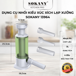 Dụng cụ nhồi xúc xích lạp xưởng đa năng Sokany 13964 máy làm xúc xích lạp xưởng 4 đầu nhồi thay thế
