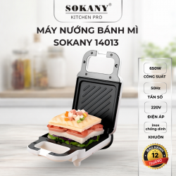 Máy Nướng Bánh Mì Máy Kẹp Bánh Mì Sandwich SOKANY SKN-14013 Đa Chức Năng Cho Bữa Sáng Tiện Lợi