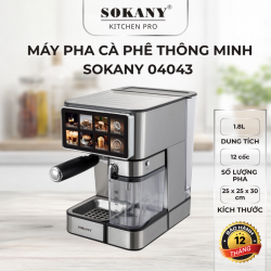Máy pha cà phê thông minh Sokany Sk-04043 1.8L máy pha cà phê đa năng