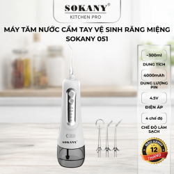 Máy tăm nước Sokany 051 tăm nước cầm tay 4 chế độ làm sạch chăm sóc răng hiệu quả