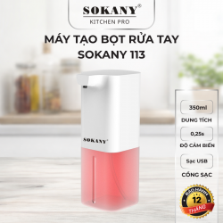 Máy tạo bọt rửa tay tự động 350ml máy đựng nước nước rửa tay cảm biến Sokany 113