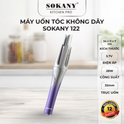 Máy uốn tóc tự động không dây SOKANY 122 28W máy uốn tóc trục 32mm giữ nếp lâu hair styler