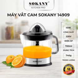 Máy vắt cam Sokany 14909 700ml máy ép kiệt nước cam 45W chính hãng