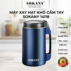 Máy xay hạt khô cầm tay đa năng Sokany 14118 1000w máy xay bột ngũ cốc cafe thảo dược các loại hạt