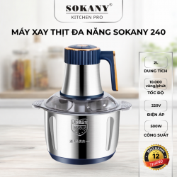 Máy xay thịt đa năng Sokany 240 Máy xay đa năng 5L inox cao cấp