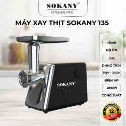 Máy xay thịt sơ chế nguyên liệu SOKANY 135 2800W máy xay thịt đa chức năng giảm ồn