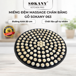 Miếng đệm massage chân bằng gỗ thảm bấm huyệt chân bằng gỗ dụng cụ massage bằng gỗ sokany 063