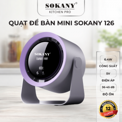 Quạt để bàn tốc độ cao Sokany 13823 quạt để bàn màn hình kỹ thuật số cao cấp sử dụng liên tục 6 giờ